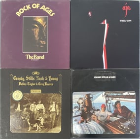 CSN&Y, Steely Dan, & The Band Vinyl Records Rock of Ages by The Band, Capitol Records, SABB-11045.