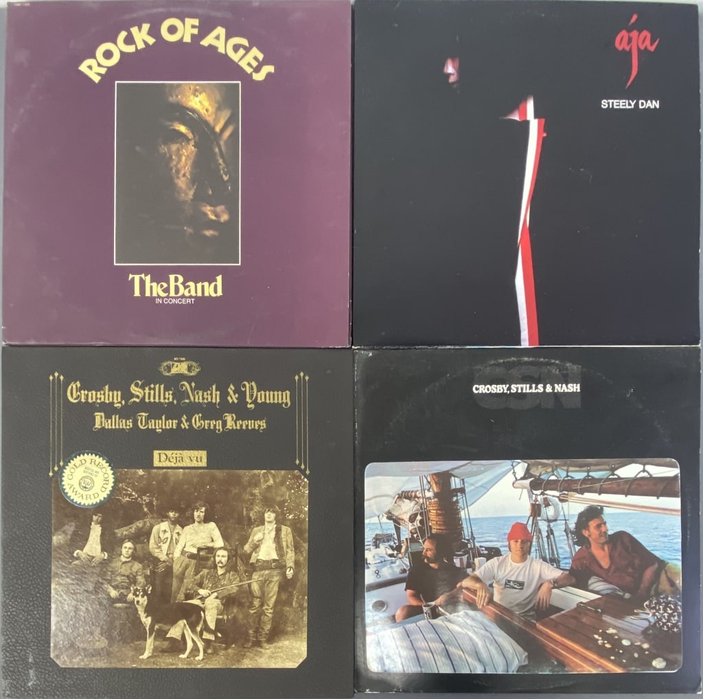 CSN&Y, Steely Dan, & The Band Vinyl Records Rock of Ages by The Band, Capitol Records, SABB-11045. (1 of 20)