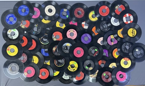 45 Vinyl Singles without Sleeves Cher Queen Etc. 59 vinyl 45 singles from Cher, Queen, The Orlons