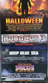 4 Movie Posters Halloween Robocop Shocker One sheet double sided movie posters for Deep Blue Sea,