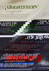 Horror Movie Posters Child's Play, Crow One sheet double sided movie posters, one side slightly