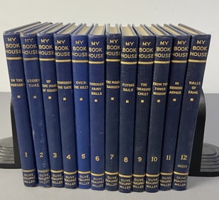 My Book House 12 V. Set 1937 Complete twelve volume set of My Book House with blue cloth binding.