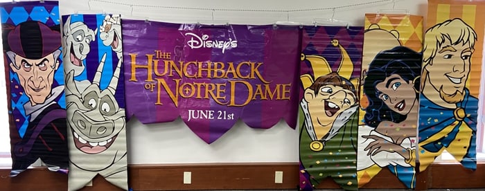 Disney Hunchback of Notre Dame Banners Set of six double sided banners advertising Disney's The