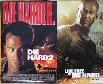 Bruce Willis Die Hard Movie Posters Set of Two Two one sheet double sided movie posters for Die Hard (1 of 3)