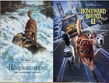 Disney Homeward Bound One Sheet Movie Posters Two posters for Disney's Homeward Bound and Homeward