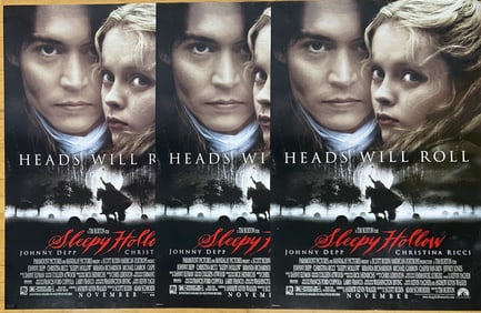 Sleepy Hollow One Sheet Movie Posters Set of 3 Three duplicate one sheet double sided posters for