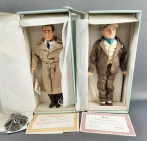 2 Vintage Effanbee 15 Inch Dolls Boxes & COA James Cagney The Legend Series & Humphrey