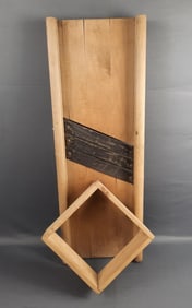 Vintage Wooden Cabbage 3 Blade Cutter Slicer with Box