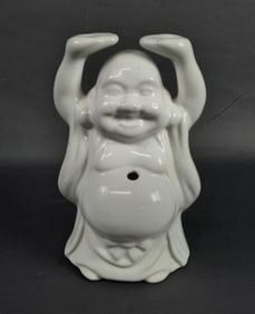 Vintage Ceramic Happy Buddha Figurine Statue 7.5 inches x 4 inches. Please see images for details