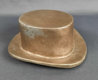 Cast Iron Top Hat Decorative Monopoly Piece Measures 8.5 x 7.5 x 3.5 tall. Please see images for