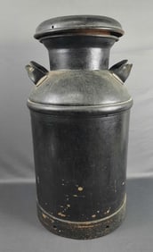 Vintage Large Metal Milk Dairy Jug Measures 25 inches x 13 inches. Please see images for details