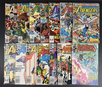 Avengers Marvel Comics Bronze Age Lot of 14 Reader copies with signs of age/wear including spine
