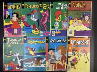 Vintage Lot of Whitman Comics Reader copies with signs of age/wear including spine creasing, rips,
