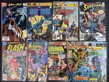Bronze Age DC Comics Lot Batman Superman Flash Aquaman, Flash. Reader copies with signs of age/wear