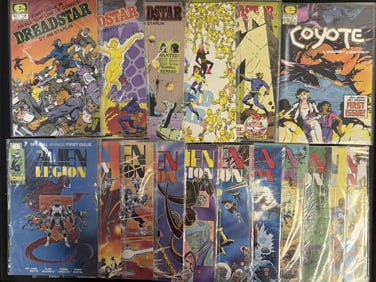 Epic Comics Lot Dreadstar Alien Legion Coyote Dreadstar 1-4, 6. Alien Legion 1-6, 8, 9, 11-13.