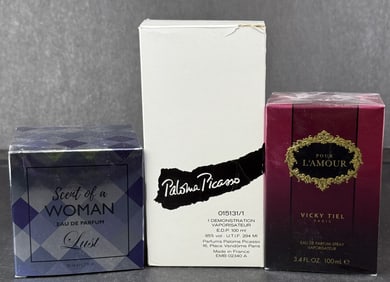 Perfume Lot Vicky Tiel Paloma Picssso Lust See photos for details