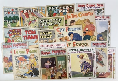 Vintage Linenette Children’s Book Lot of 19 Signs of age and wear. See photos for titles and