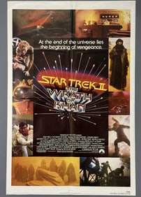 Star Trek 2 One Sheet Movie Poster 1982 27 x 41 inches single sided. From closed movie theater