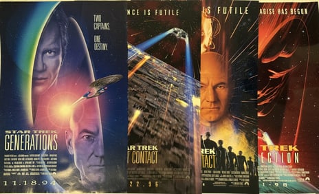 Star Trek One Sheet Movie Poster Lot 26.75 x 39.75 inches double Sided. From closed movie theater