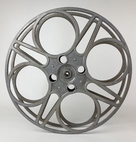 Goldberg Bros 35mm Film Aluminum House Reel 15 inches in diameter. From closed movie theater