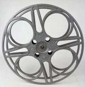 Goldberg Bros 35mm Film Aluminum House Reel 15 inches in diameter. From closed movie theater