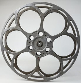 Millereel 35mm Film Aluminum House Reel 15 inches in diameter. Detail Production Co. From closed