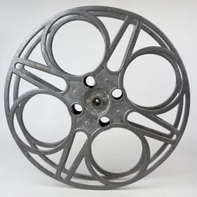 Goldberg Bros 35mm Film Aluminum House Reel 15 inches in diameter. From closed movie theater