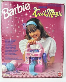 Vintage Barbie Super KnitMagic with Box Untested. See photos for contents and condition details.