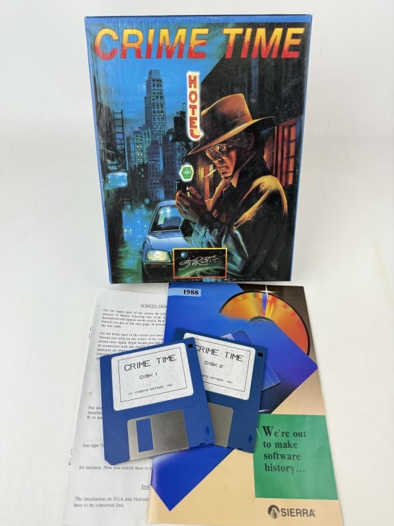 Crime Time Vintage IBM Computer Game Starbyte 2 3.5 inch Floppy Disks. Untested. (1 of 5)