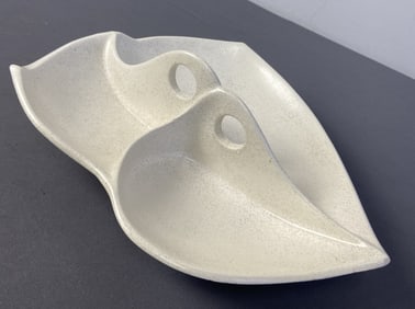 Mid Century Modern Tidbit Tray Mid century modern ceramic tidbit or candy dish in a cream colored