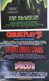 4 Horror Movie Posters Wes Craven, Child's Play Movie posters for Wes Craven's Shocker and the