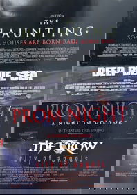 4 Horror Movie Posters Haunting, Crow, Prom Four one sheet double sided original movie posters for