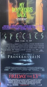 4 Horror Movie Posters Species Frankenstein Etc Four one sheet double sided movie posters for