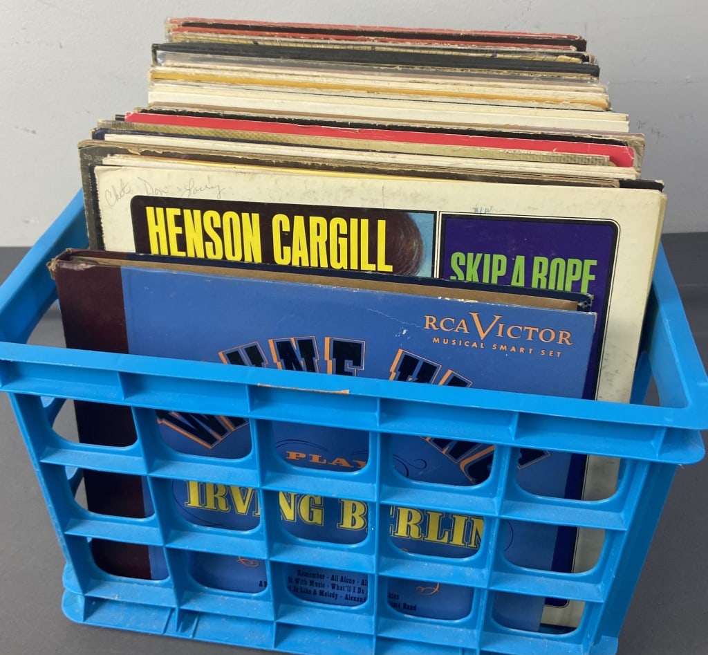 Mystery Lot Vinyl Records Berlin Cargill Williams Crate of over 50 vinyl albums including classical,: Crate of over 50 vinyl albums including classical, early 50's pop, and more.