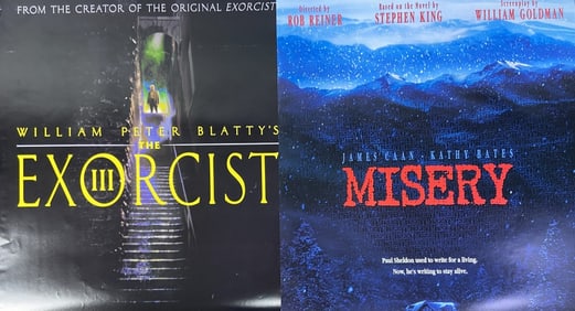 Misery & Exorcist 3 Movie Posters Two one sheet movie posters, Exorcist 3 is double sided with some