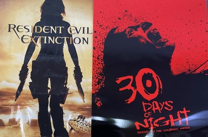 Two One Sheet Horror Movie Posters One Sheet double sided movie posters for 30 Days of Night and
