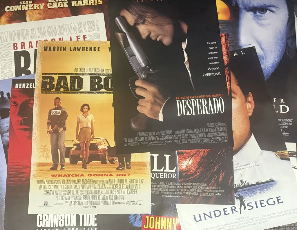 90s Action Movie One Sheet Movie Poster Lot 1 13 posters. Double sided 27 x 40 inches. From closed (1 of 3)