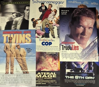 Schwarzenegger Movie One Sheet Movie Poster Lot 7 posters. Double sided 27 x 40 inches. From closed