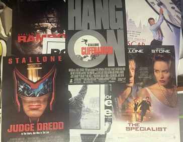 Stallone Movie One Sheet Movie Poster Lot 7 posters. Double sided 27 x 40 inches. From closed movie