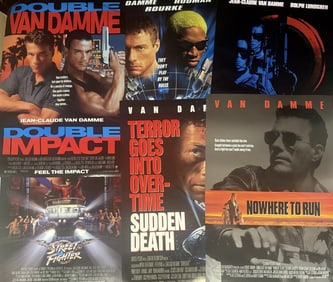 Van Damme Movie One Sheet Movie Poster Lot 6 posters. Double sided 27 x 40 inches. From closed movie