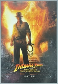 Indiana Jones Kingdom of The Crystal Skull Poster Teaser One Sheet 27 x 40 inches. Double sided.