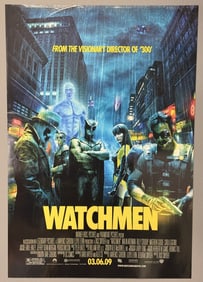 Watchmen One Sheet Movie Poster 2009 27 x 40 inches double sided. From closed movie theater