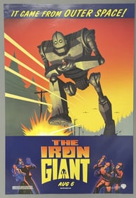 1999 The Iron Giant One Sheet Movie Poster Measures 27 x 40 inches double sided. From closed movie