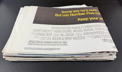 Folded Movie Poster Mystery Lot 4 1980s Description From closed movie theater collection. What might