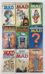Vintage Mad Magazine Paperback Book Lot 9 books 60s-80s