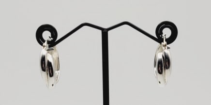 Sterling Silver Hoop Earrings Earrings Weigh 6.4 Grams