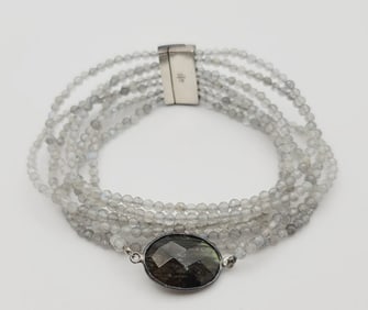 Jay King Sterling Silver Laboradorite Bracelet Bracelet Measures 8" Bracelet Weighs 21 Grams