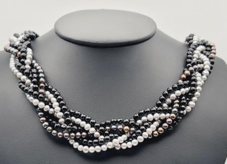 Ross Simmons Sterling Braided Pearl Necklace Necklace Measures 20" Necklace Weighs 86.3 Grams: Necklace Measures 20" Necklace Weighs 86.3 Grams