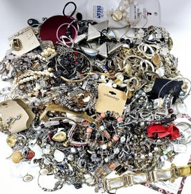 Mystery Jewelry Lot OVER 6.5 LBS Great for resale, jewelry making and crafts. What will you find?