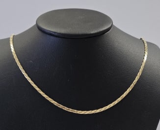 14K Yellow Gold Chain Necklace Italy Necklace weighs 19.8 Grams Measures 24"